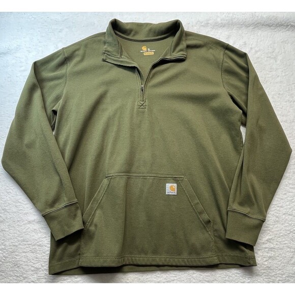 Carhartt Shirt Mens XL Relaxed Fit Heavyweight L/S Pullover 1/2 Zip Thermal Gorp - Picture 1 of 8